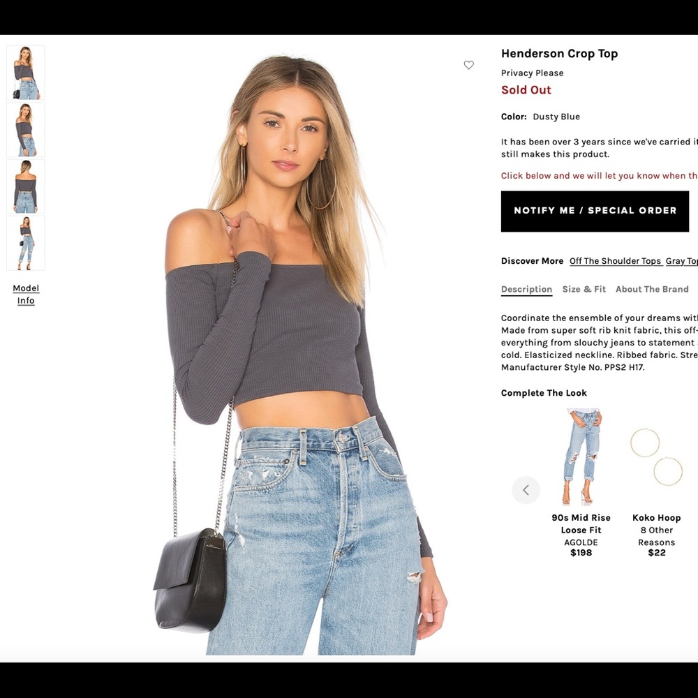 Privacy Please Henderson Crop Top